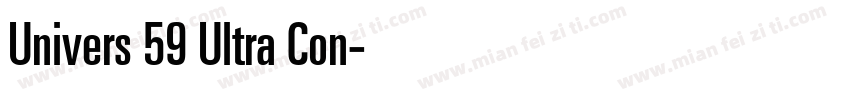 Univers 59 Ultra Con字体转换